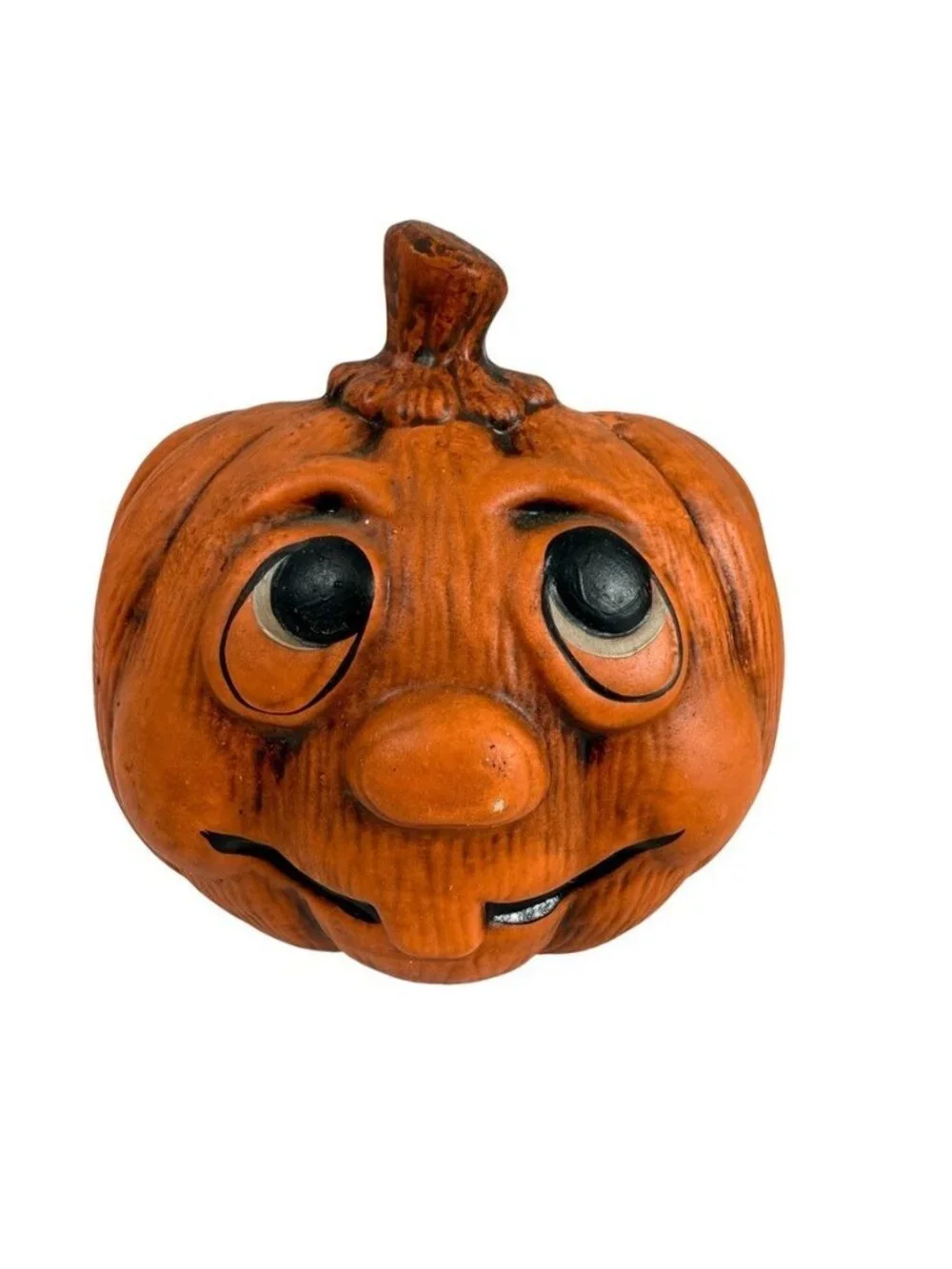 Vintage Holland Floral Halloween Pumpkin Jack O'Lantern Planter Taiwan